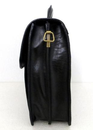 Мужской деловой портфель, вместительный. кожаный. италия3 фото