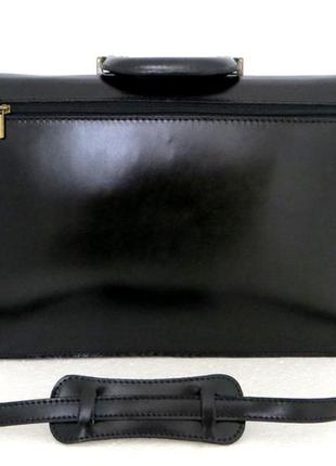 Мужской деловой портфель, вместительный. кожаный. италия2 фото