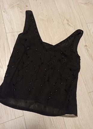 Черная нарядная майка