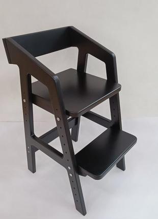 Дитячий стілець регульований чорний від 1,5-14 років3 фото