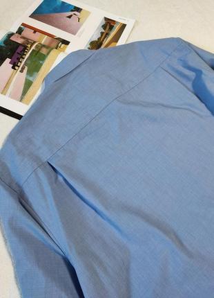 Синя бізнес сорочка базова офісна royal class6 фото