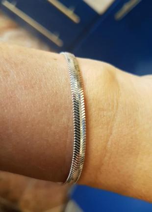 Браслет срібний (стрічка плоска)