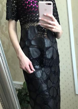 Легкий шкіряний костюм блузка/спідниця3 фото