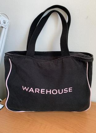 Черная маленькая тканевая сумка