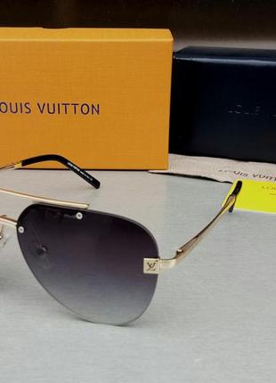 Брендові  окуляри краплі унісекс безоправные темно сірий градієнт