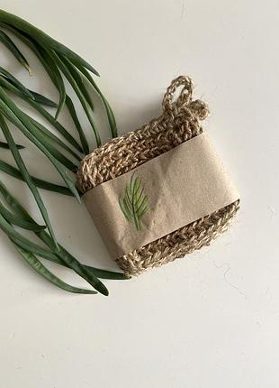 Еко мочалка із джута для посуду, эко губка для уборки, мочалка из джута