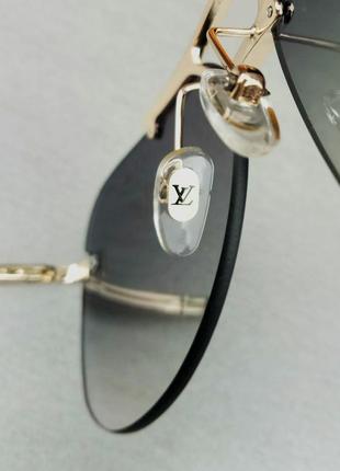 Окуляри в стилі louis vuitton стильні сонцезахисні окуляри краплі унісекс синьо-фіолетовий градієнт дзеркальні9 фото