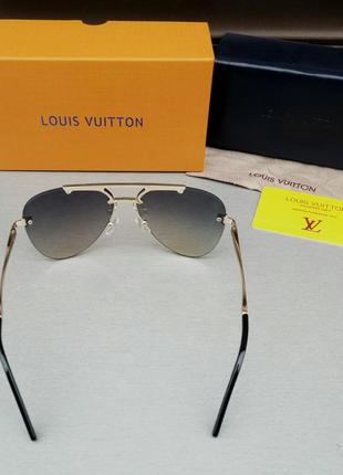 Окуляри в стилі louis vuitton стильні сонцезахисні окуляри краплі унісекс синьо-фіолетовий градієнт дзеркальні6 фото