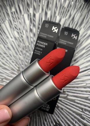 Хіт продажів! червона пудрова матова помада kiko milano powder power