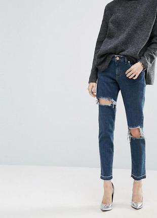 Стильные зауженные джинсы-бойфренд (slim boyfriend) от "asos" w32/l321 фото