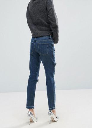 Стильные зауженные джинсы-бойфренд (slim boyfriend) от "asos" w32/l323 фото