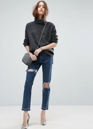 Стильные зауженные джинсы-бойфренд (slim boyfriend) от "asos" w32/l324 фото