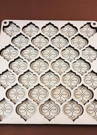 Деревянный органайзер для бисера с крышкой на 32 ячейки (060154)2 фото