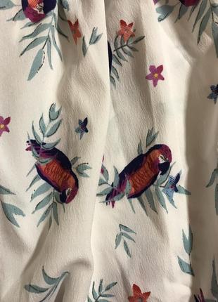 Нереально красивая и стильная брендовая юбка в птичках.5 фото