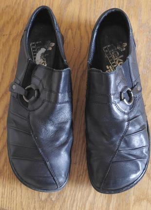 Туфлі шкіряні  чорні розмір 40 стелька 25,9 см  reiker