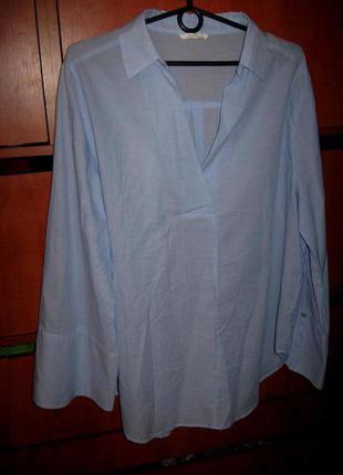Рубашка-туника голубая1 фото