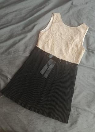 Сукня сукня трендові з відкритою спиною гіпюр мереживо asos плісе h&m, zara чорне boohoo2 фото