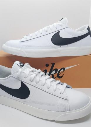 Шикарні шкіряні кросівки, кеди nike blazer low оригінал унісекс2 фото