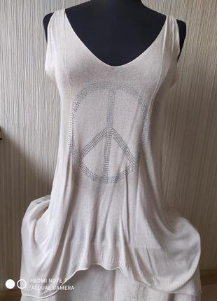 Майка трикотажная удлиненная , италия