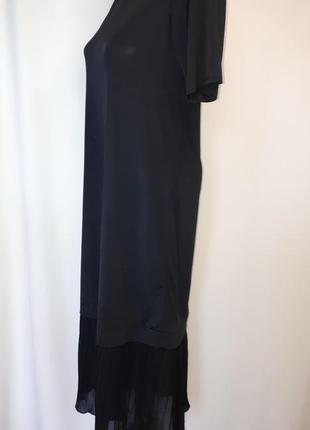 Платье-футболка с плиссированым прозрачным низом asos (размер 34-36)3 фото