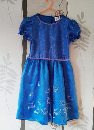 Карнавальна сукня матильди синього кольору на 7-8 років ріст 128 см tesco