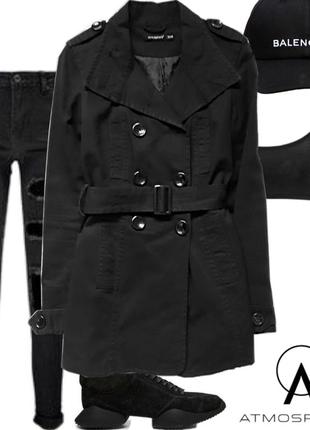 Стильный чёрный тренч от atmosphere .