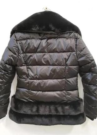 Нова зимова куртка пуховик із коміром2 фото