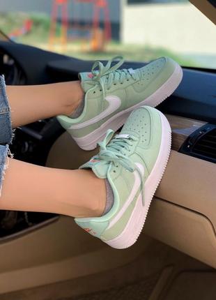Nike air force mint распродажа последний размер женские мятные фисташковые кроссовки найк форс жіночі зелені кросівки розпродаж 388 фото