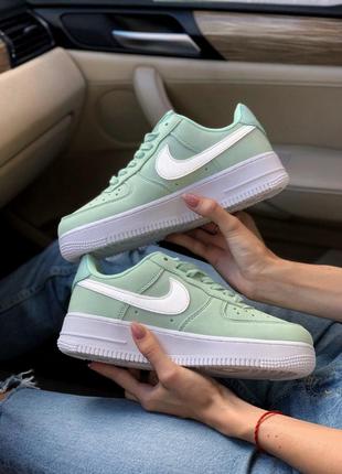 Nike air force mint распродажа последний размер женские мятные фисташковые кроссовки найк форс жіночі зелені кросівки розпродаж 38