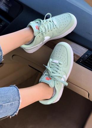 Nike air force mint розпродаж останній розмір жіночі м'ятні фісташкові кросівки найк форс жіночі зелені кросівки розпродаж 389 фото