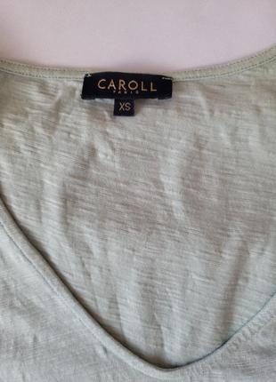 Caroll франція майка футболка м'ятна з бісером6 фото