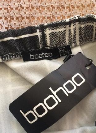 Стильная миди юбка на запах в клетку boohoo6 фото