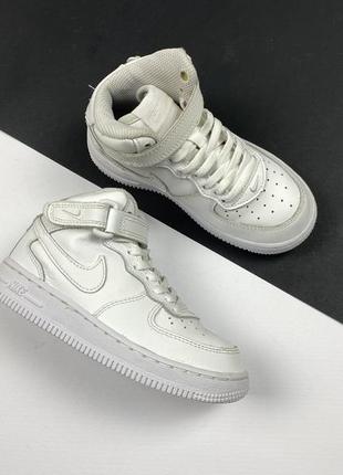 Високі дитячі кросівки nike air force 1 mid original білі 28,5 р