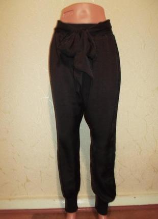Штаны брюки легкие черные летние шелк р. m - anima bella1 фото