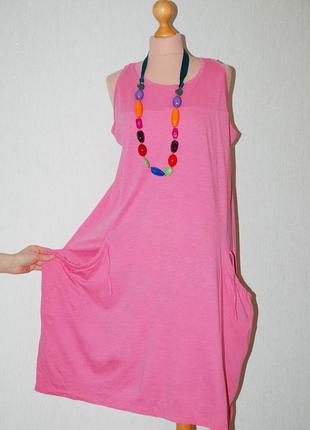 Батал трикотажний сарафан плаття вільний натуральне спортивне плаття спортивний