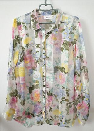 Любимая прозрачная блуза в цветочный мотив4 фото