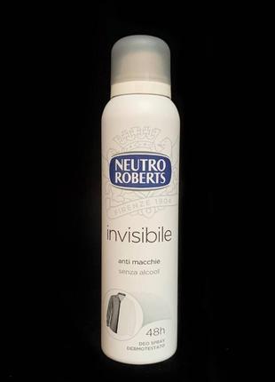 Дезодорант-спрей invisible від neutro roberts 150 ml1 фото