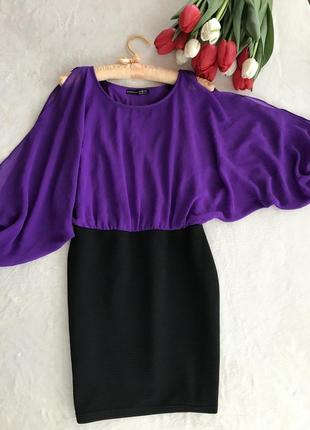 Красивое яркое эфектное брендовое платье туника супер актуального цвета 💜8 фото