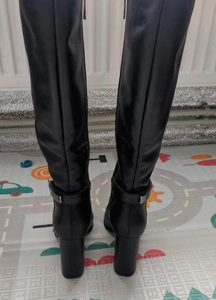 Чоботи демі до колін, натуральна шкіра