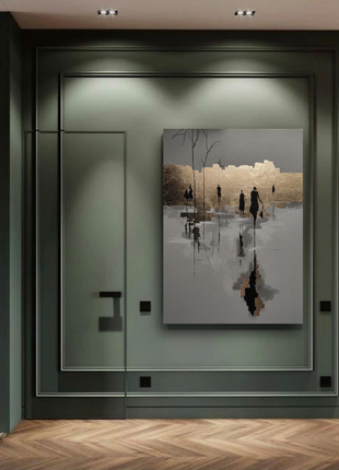 Интерьерная картина (ручной работы) "после дождя", 2022 г5 фото