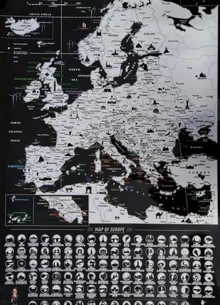 Скретч карта європи в тубусі1 фото