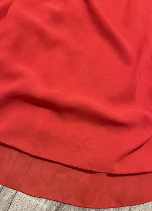 Летнее шифоновое платье, красная туника спущенные плечи4 фото