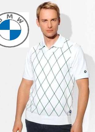 Bmw men's slipover golfsport white чоловіча безрукавка жилет - светр (розмір xl)