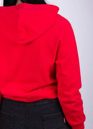 Красный свитшот худи с капюшоном monki m3 фото