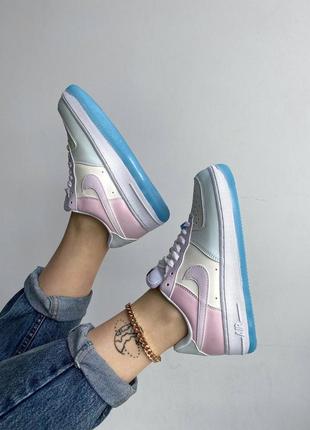 ☀️nike air force 1 changing color брендовые яркие кроссовки найк форс меняющие цвет на солнце тренд демисезон новинка кросівки міняють колір