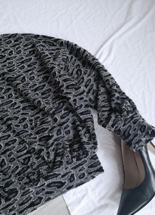 Черно серый стильный леопардовый свитер2 фото