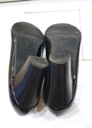 Лаковые туфли на каблуке с открытым носком, р.42 код t42168 фото