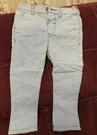 Джинсы скинни белые в полоску next