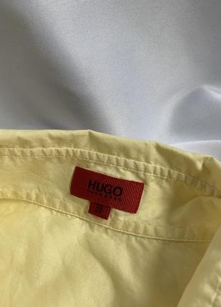 Оригинальная рубашка hugo boss нежно лимонного цвета тренд5 фото