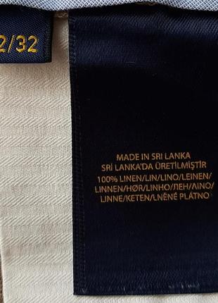 Мужские льняные штаны-брюки polo ralph lauren4 фото